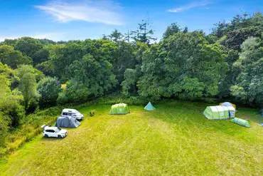 Aerial of the non electric grass pitches