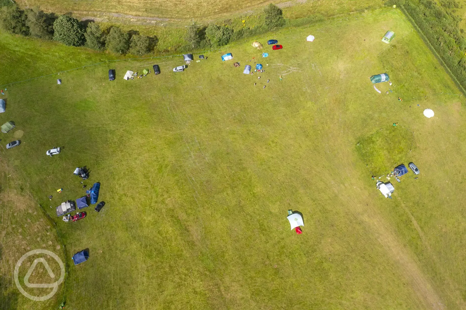 Aerial of the non electric grass pitches