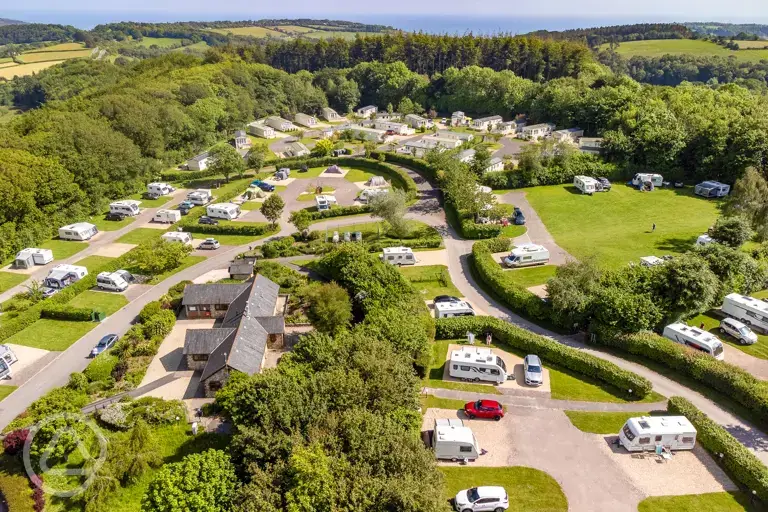 Aerial of the campsite