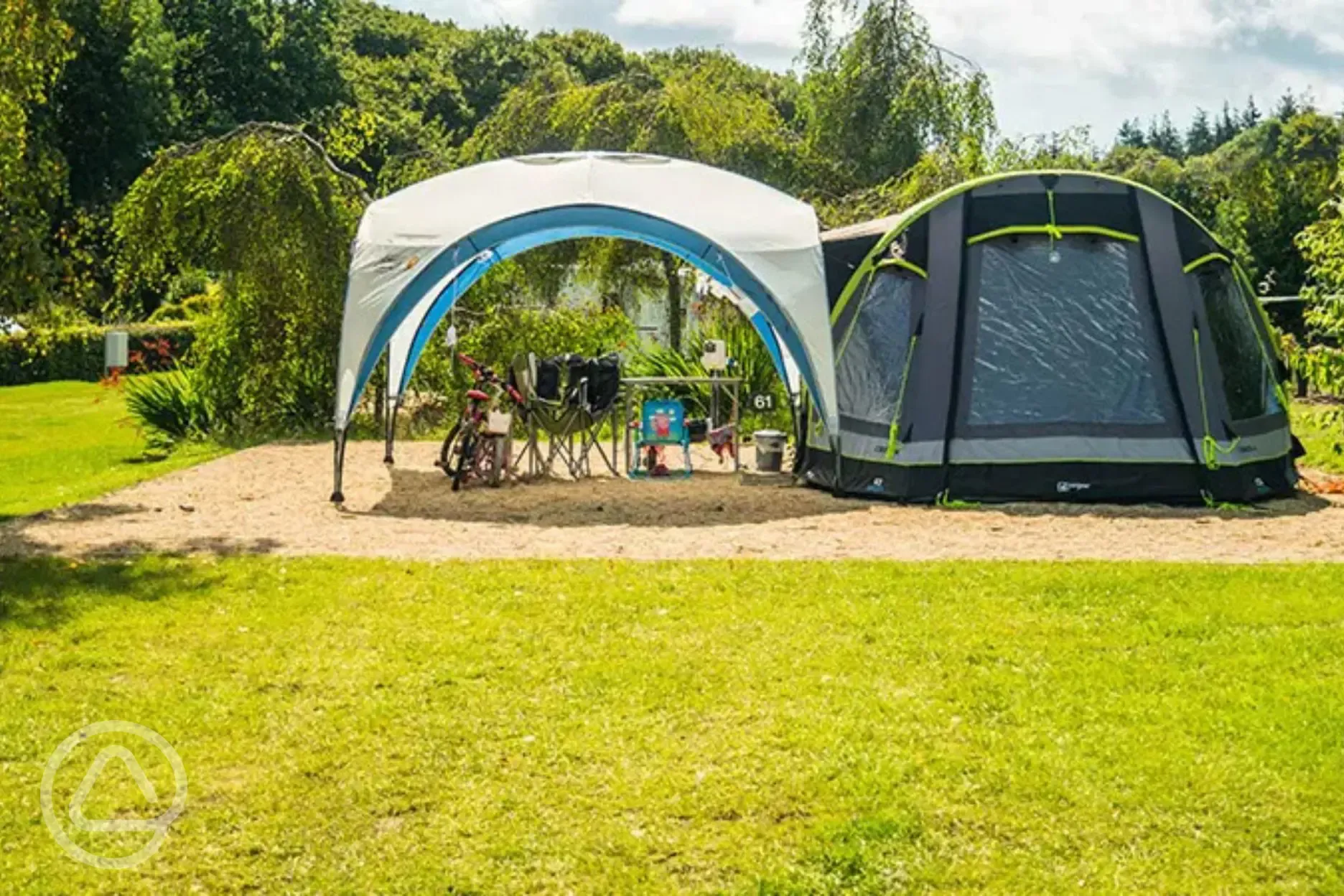 Spacious electric hardstanding pitches 