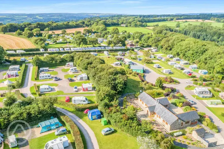 Aerial of the campsite 