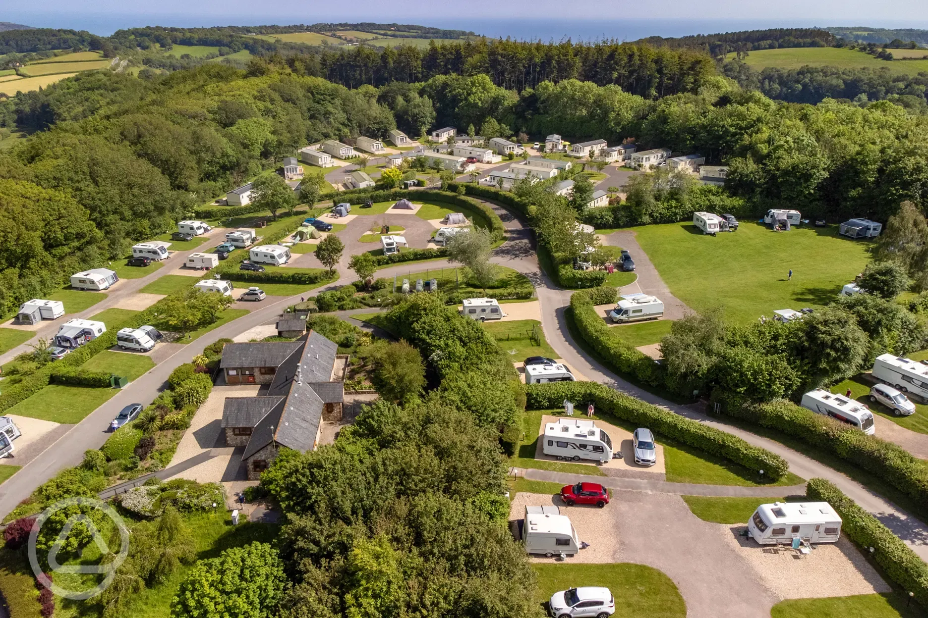 Aerial of the campsite