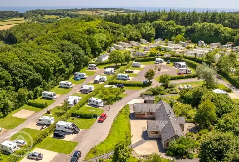 Aerial view of site