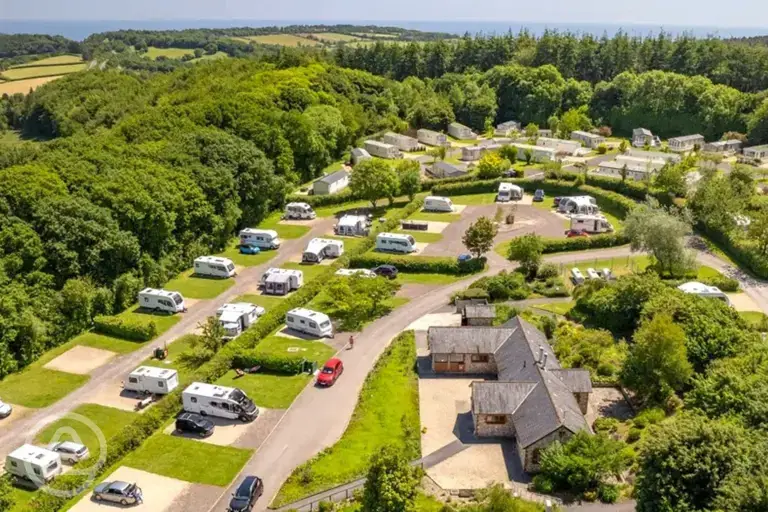 Aerial view of site