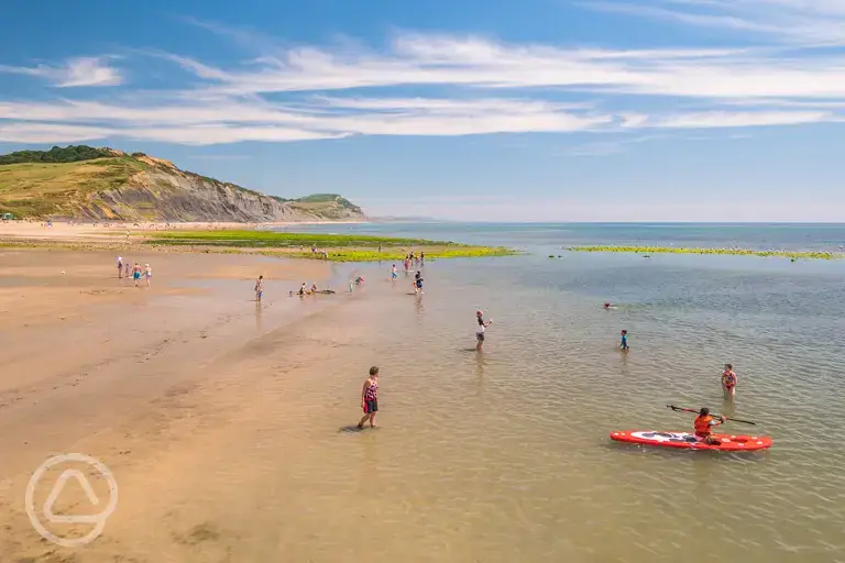 The sandy beach at Charmouth 