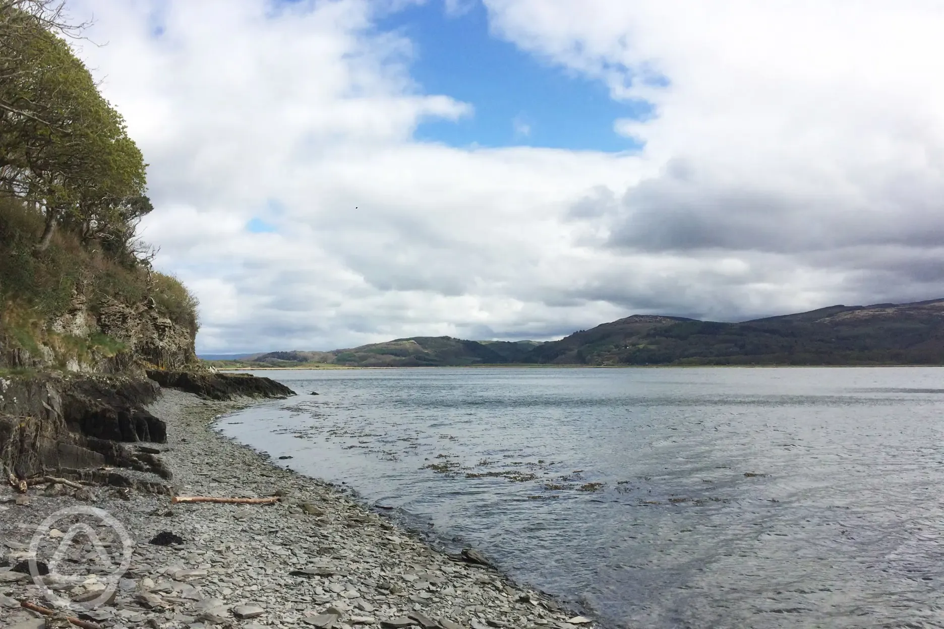 View upstream from in front of Smugglers Cove Camping