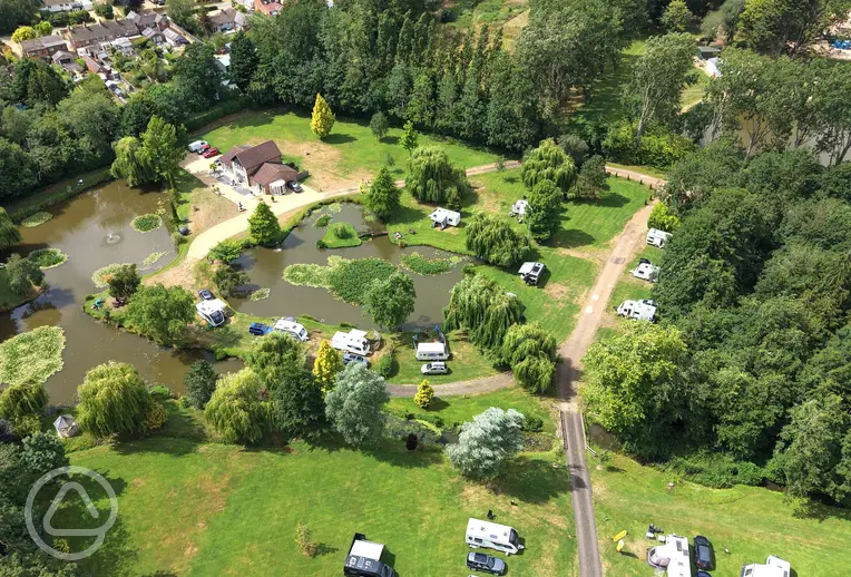Aerial of Everglades Caravan Park and Fishing Lodges