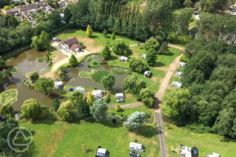 Aerial of Everglades Caravan Park and Fishing Lodges