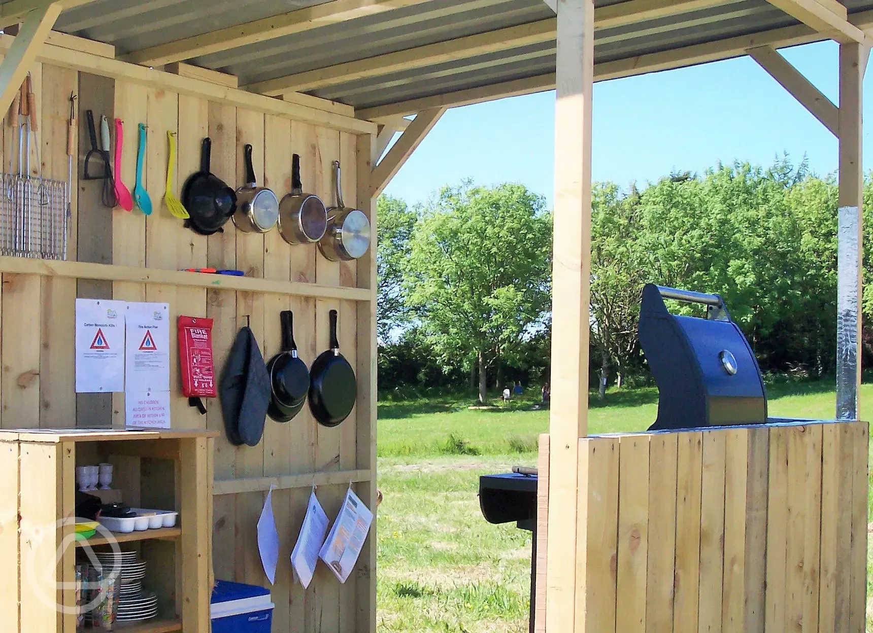 Lotus belle tent - private outdoor kitchen area and BBQ