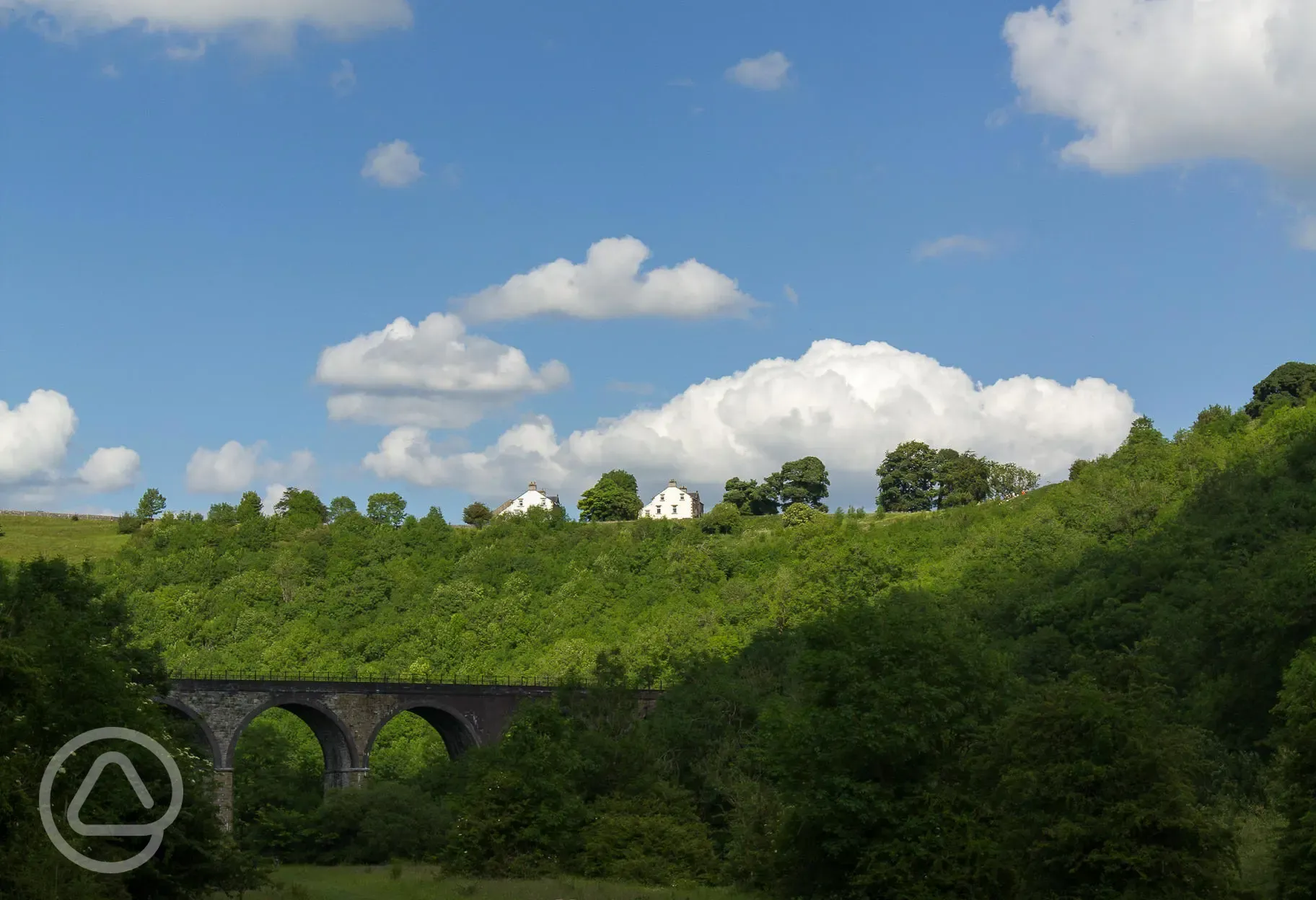The Monsal Trail viaduct from Monsal Dale