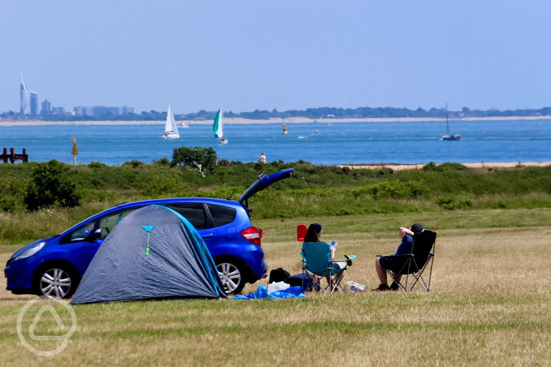 Non electric grass tent pitches