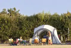 Non electric grass tent pitches