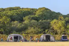 Non electric grass tent pitches