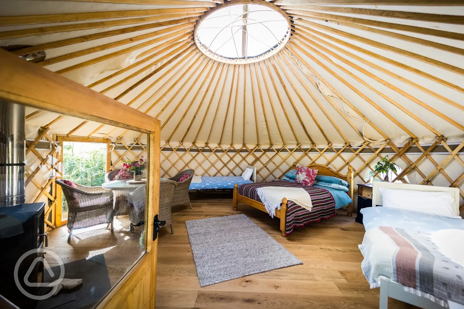 Barafundle Yurt interior