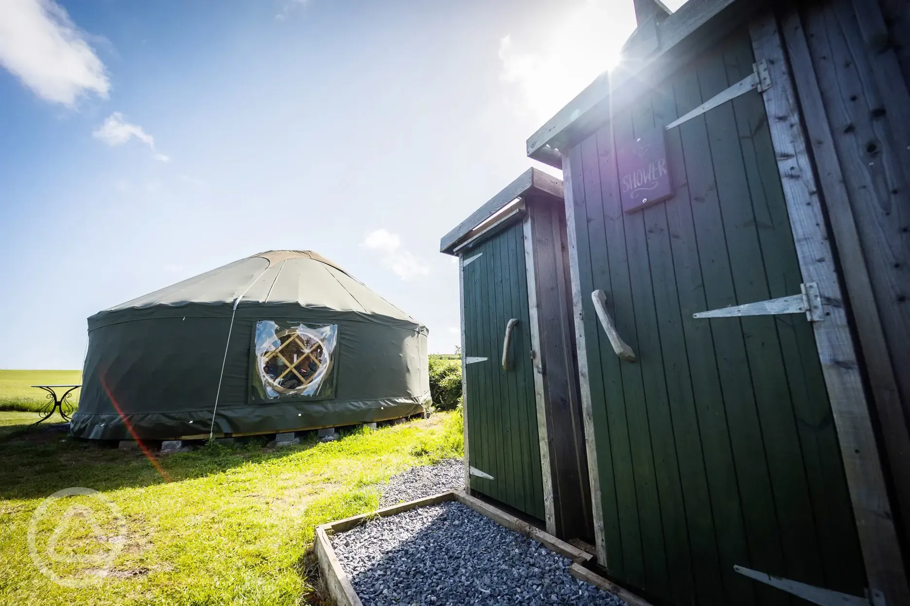 Barafundle Yurt bathroom