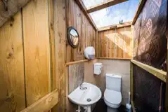Glamping field toilets