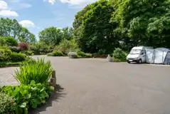 Large fully serviced hardstanding pitches with space for an awning