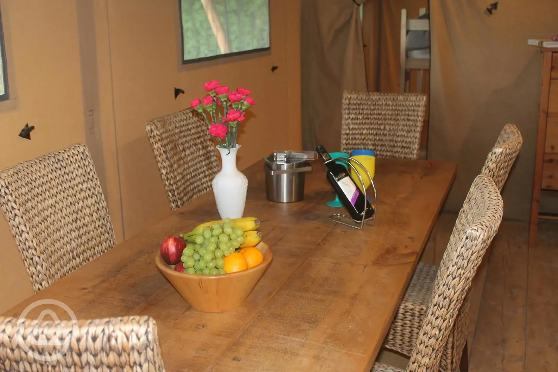 Hazel safari tent interior