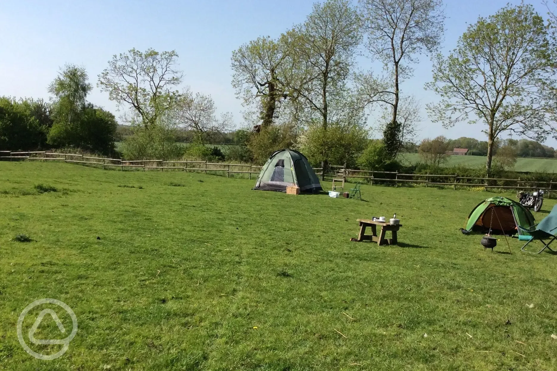 The camping field at Dean House
