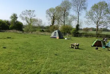 The camping field at Dean House