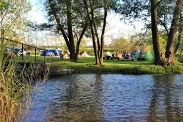Grass pitches by the River Poulter