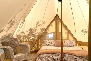 Traditional bell tent interior