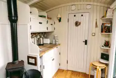 Shepherd's hut interior