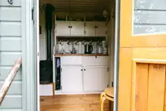 Shepherd's hut interior