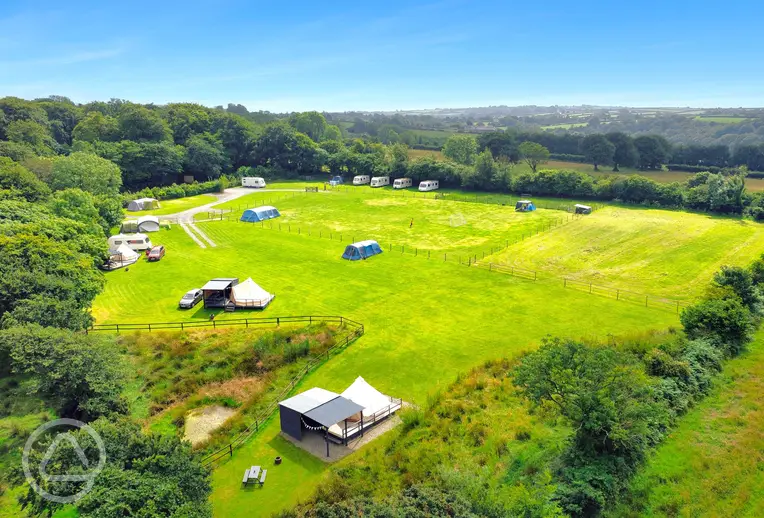 Aerial of Glyncoch Isaf Farm