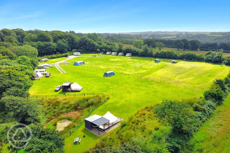 Aerial of Glyncoch Isaf Farm