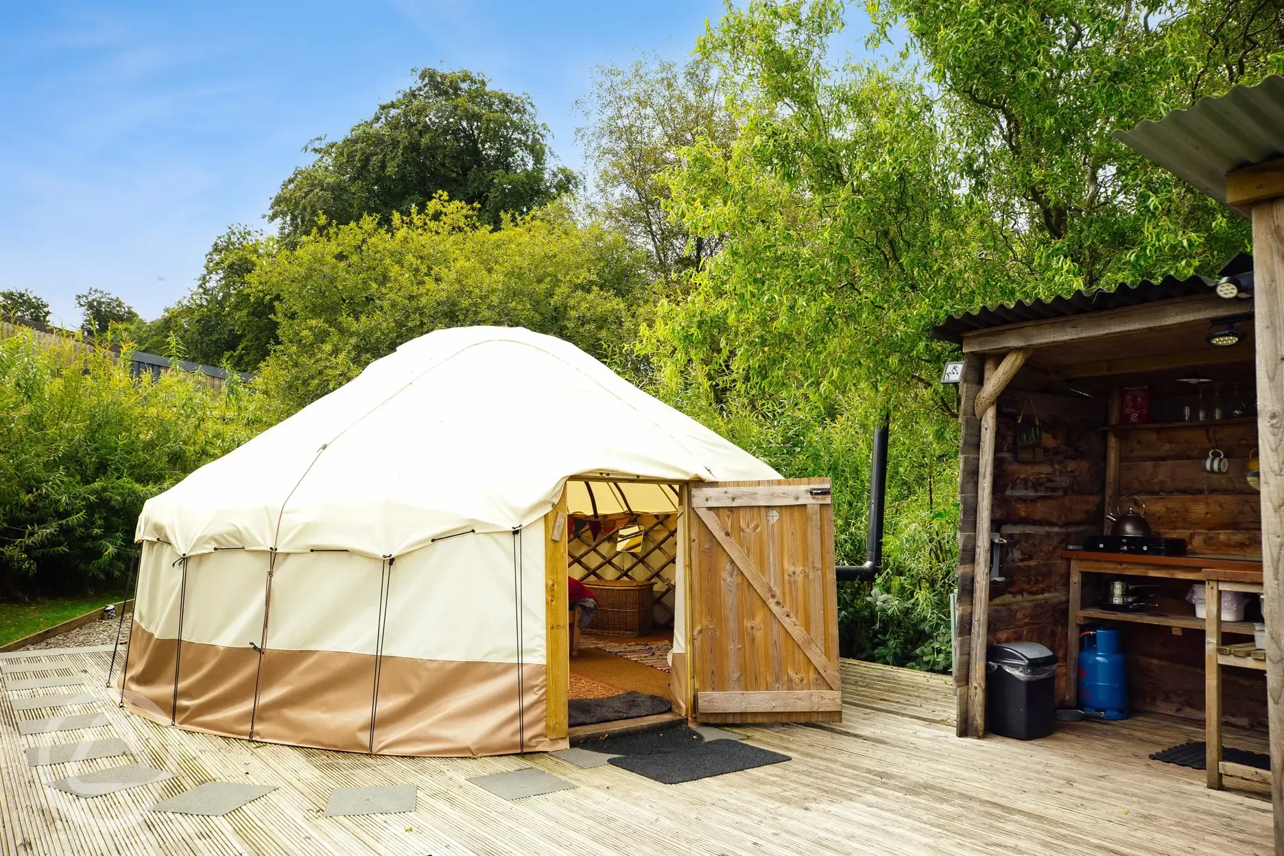 Yurt and private kitchen facilities