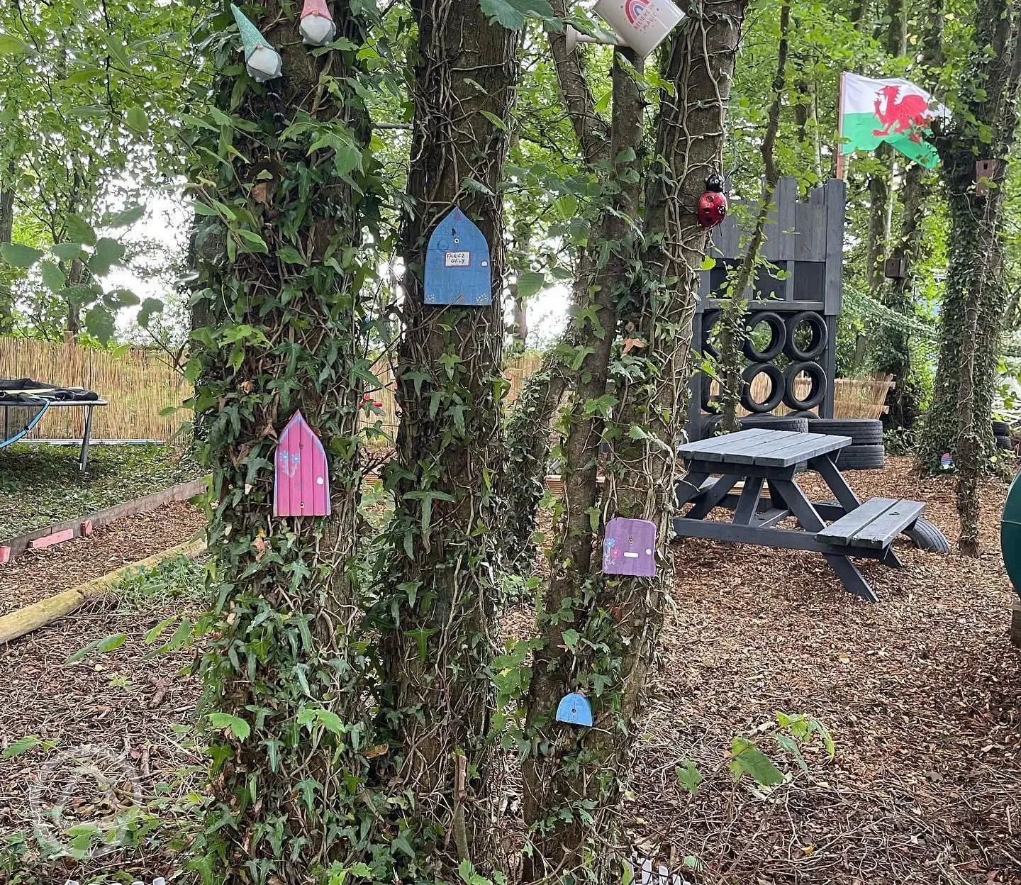 Fairy garden at Glyncoch Isaf Farm