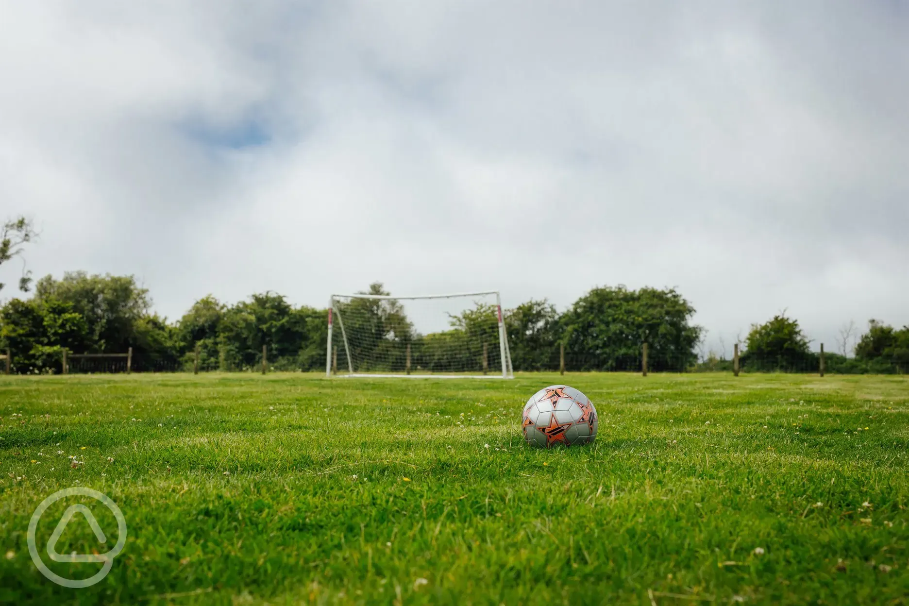 Football field at Glyncoch Isaf Farm