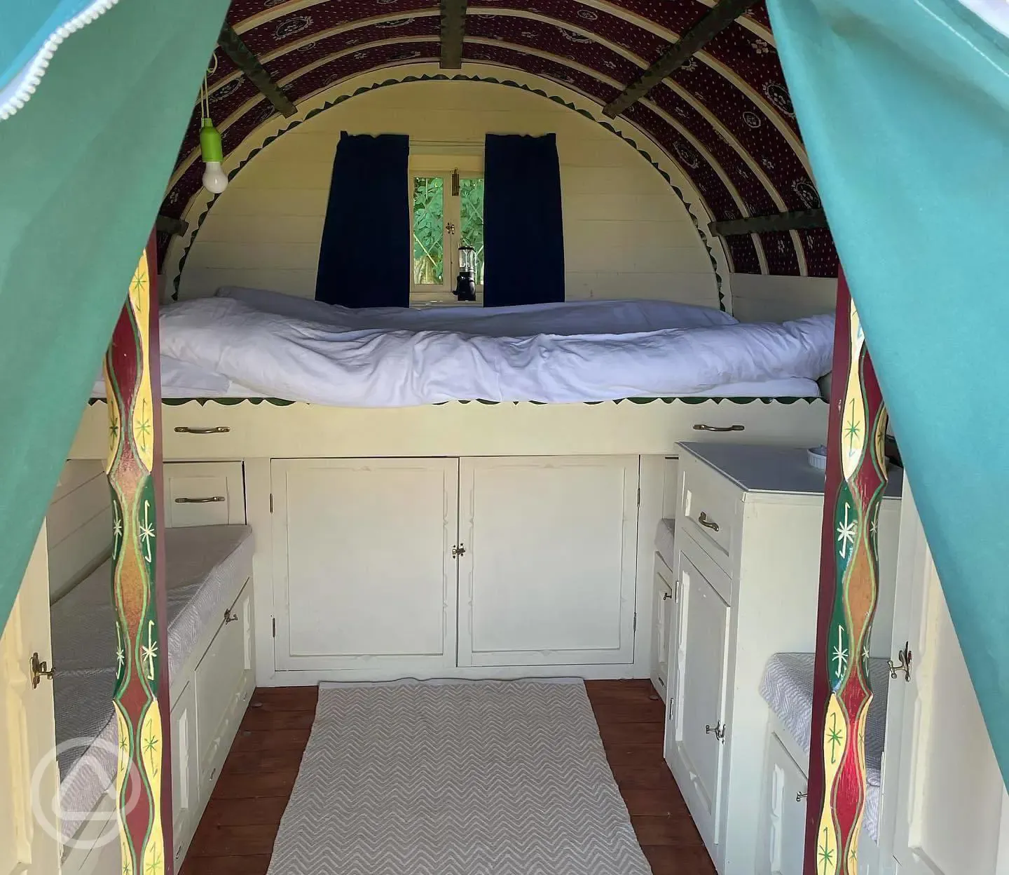 Gypsy caravan interior (bedding not provided)