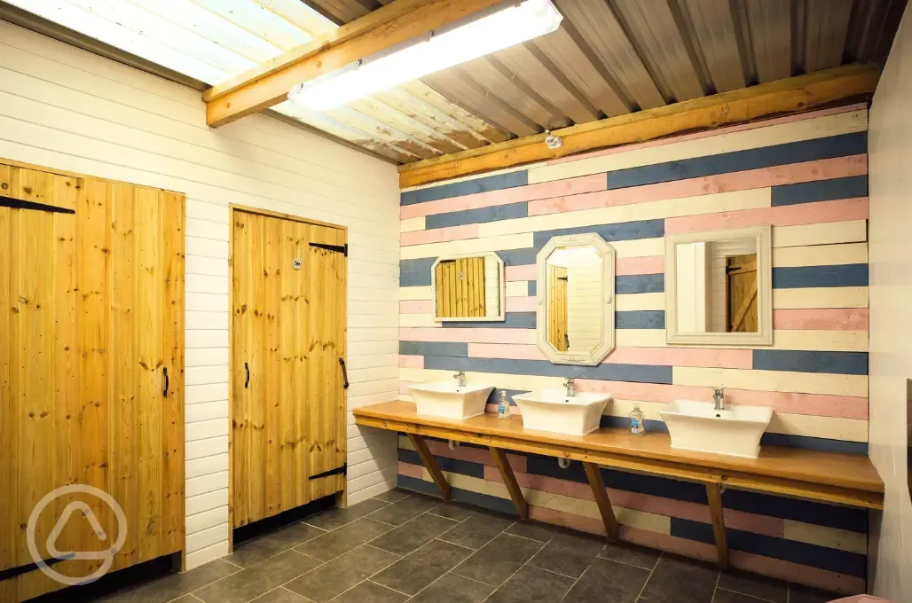 Wash basins in the toilet blocks