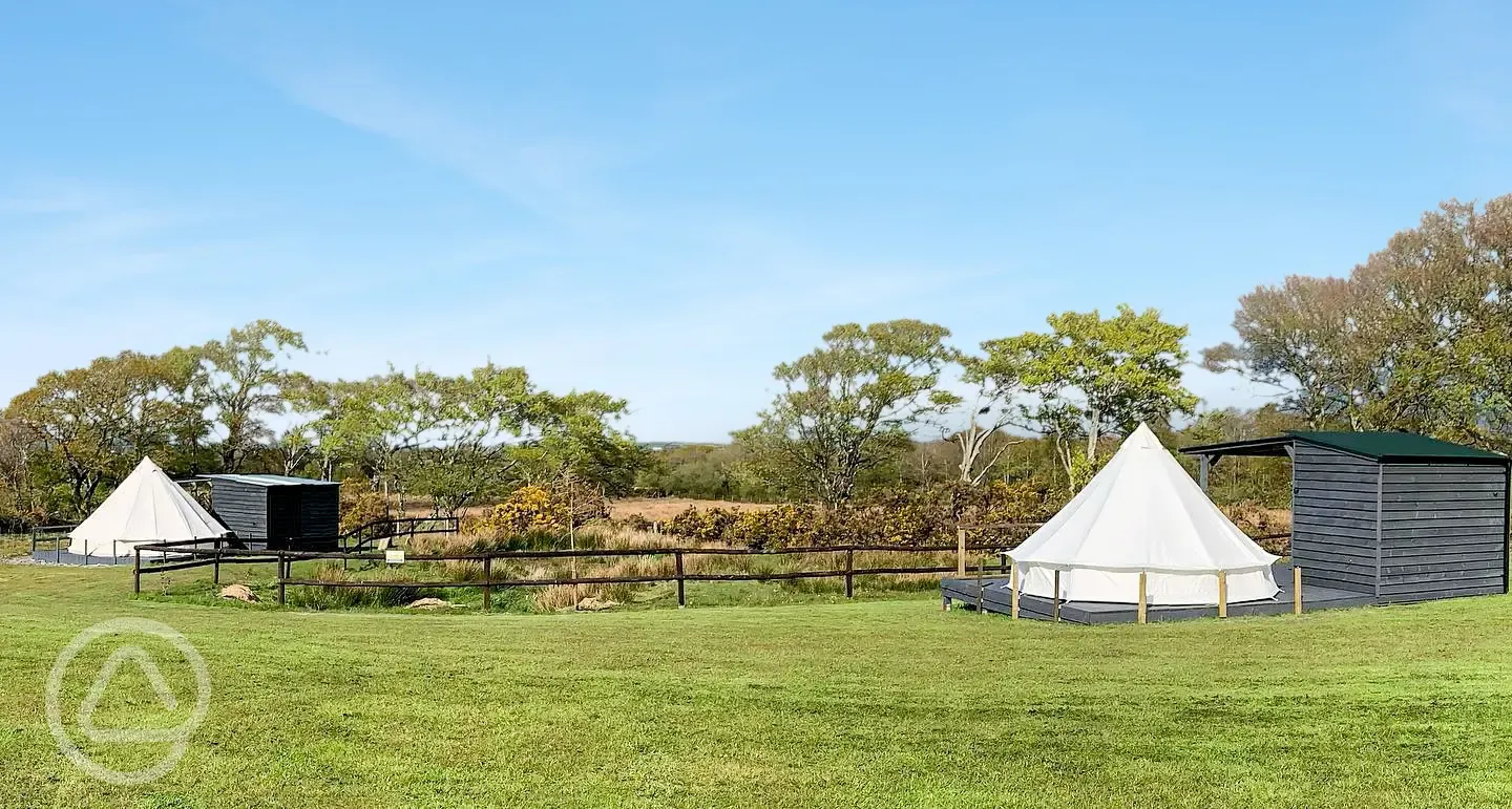 Bell tent with private kitchen facilities 