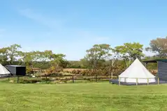Bell tent with private kitchen facilities 