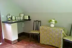 Glamping lodge interior