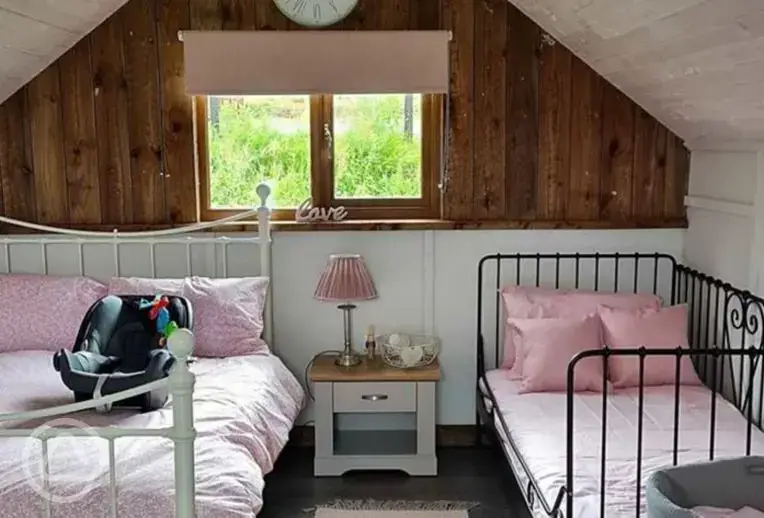 Glamping lodge interior