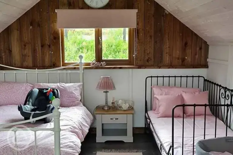 Glamping lodge interior