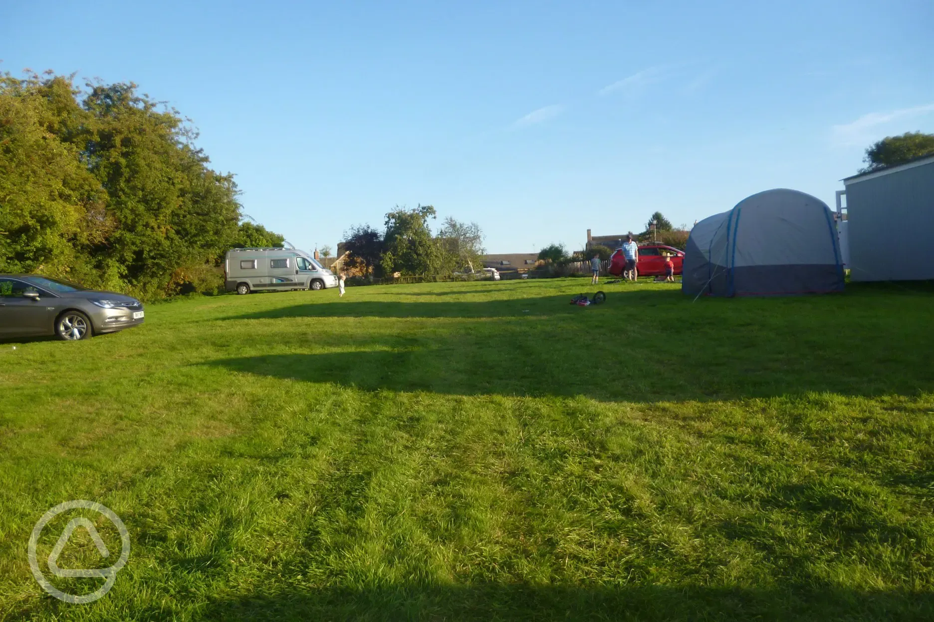 View of campsite pitches