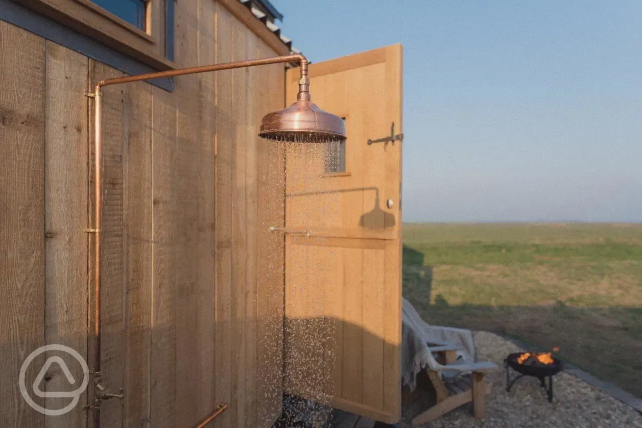 The ferryman's hut outdoor shower