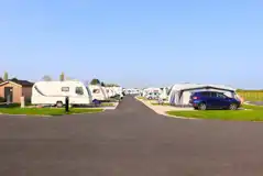 Fully serviced hardstanding pitches at Donkey Creek Farm Caravan Site