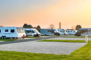 Donkey Creek Farm Caravan Site at sunset