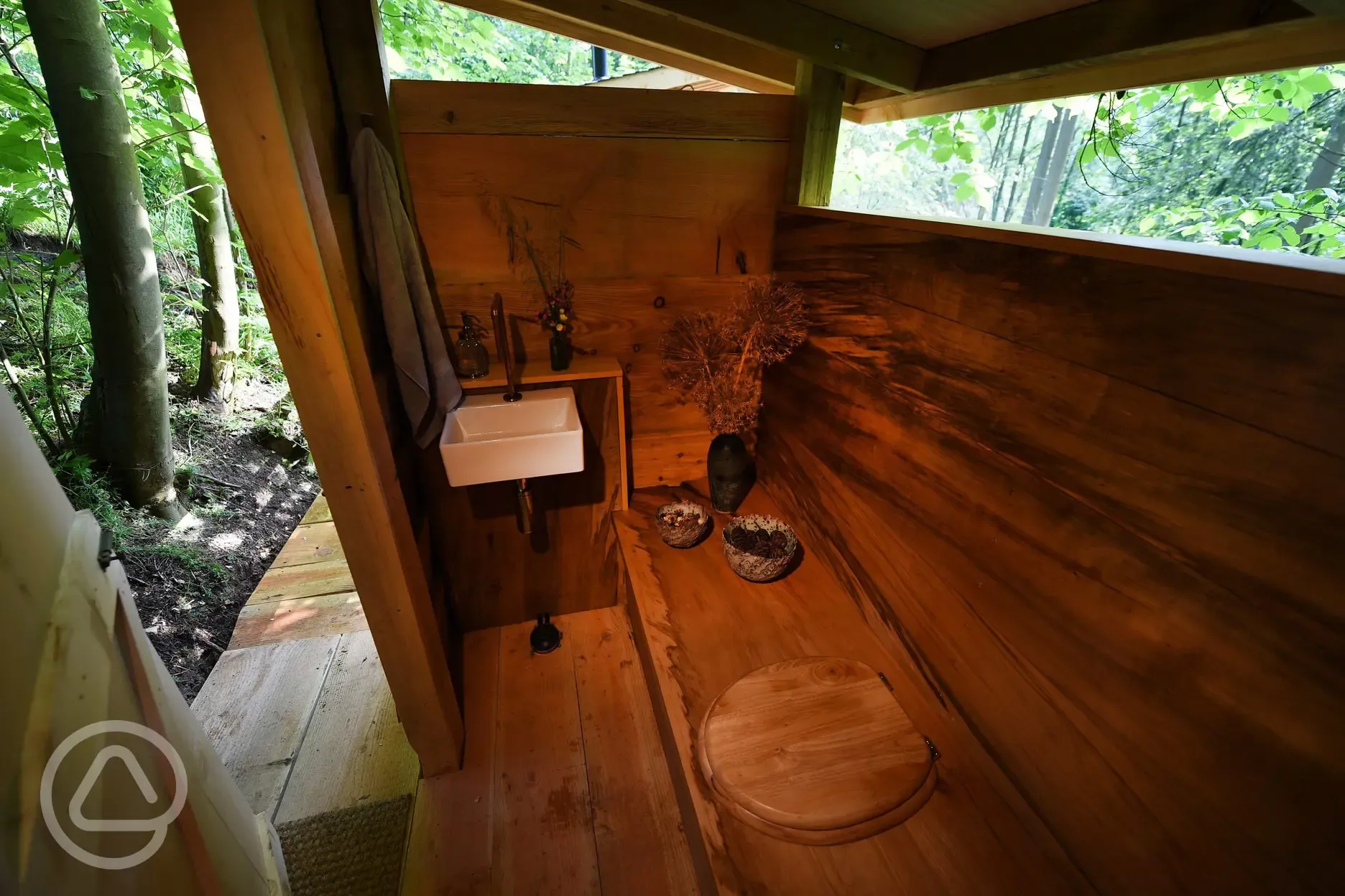 Treetop cabin private compost loo