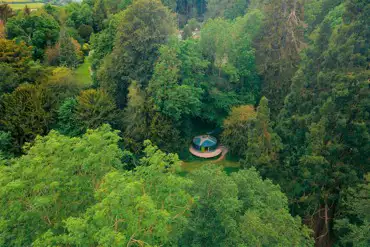 Aerial of yurt