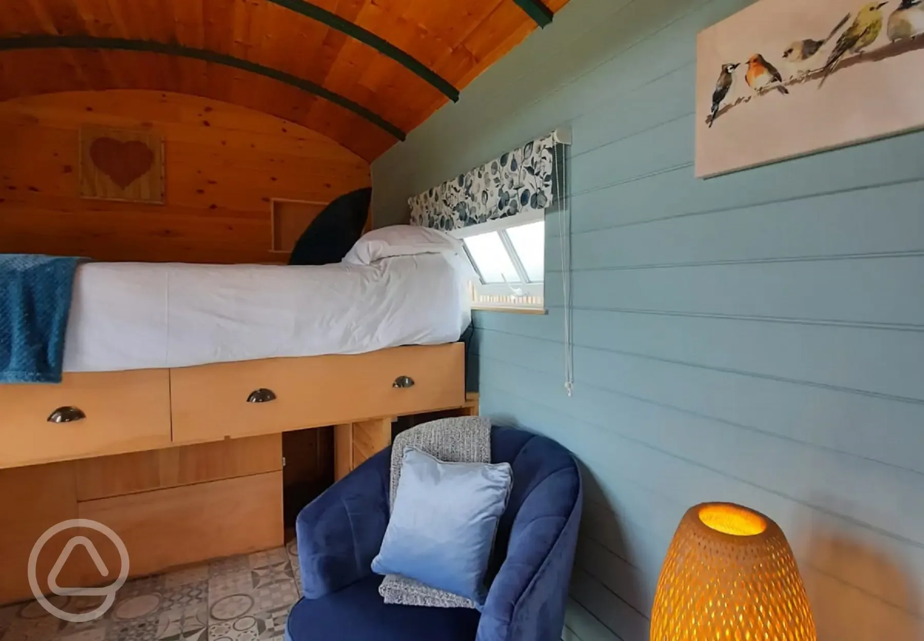 Shepherd's Hut Heron interior