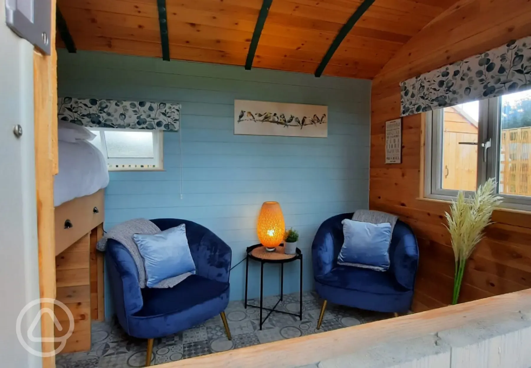 Shepherd's Hut Heron interior