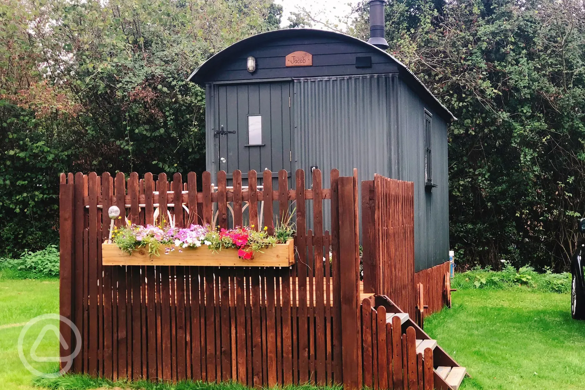 Shepherd's huts at Oakfields Camping