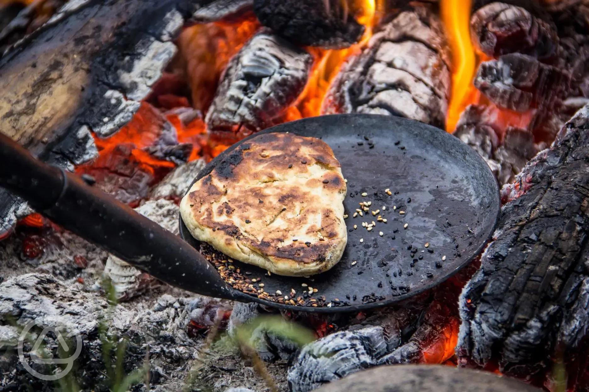 Fresh food available from the wood-fired kitchen